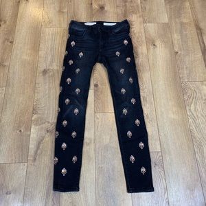 Pilcro and The Letterpress Jeweled Skinny Jeans